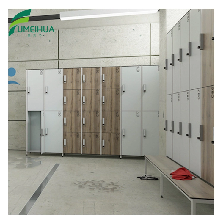 Hot Selling Z Shape Melamine Locker Cabinet Used in Fitness Club Centre