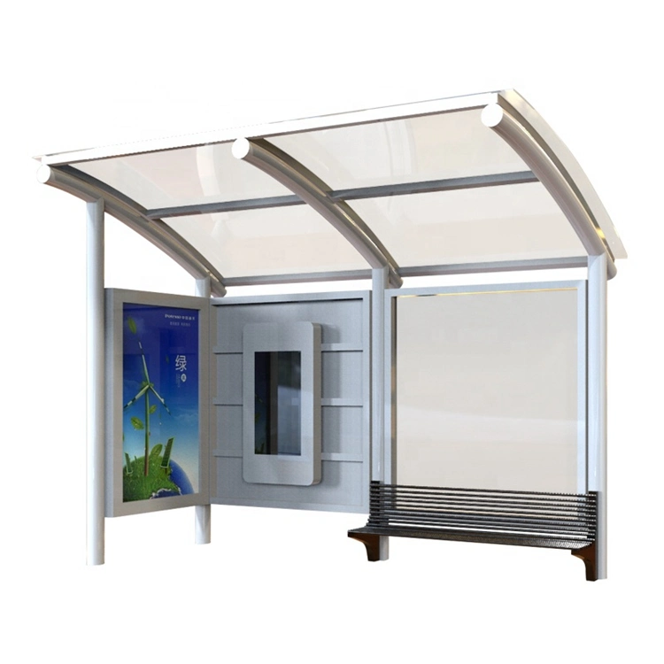 304 Stainless Steel&#160; Bus Station Modern Bus Stop Shelter Design