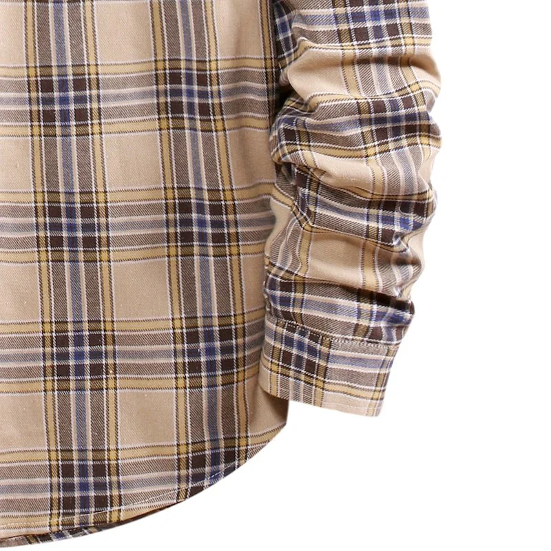 Flanell Shirts mit Cutsom Hood Outwear Jacken für Unisex