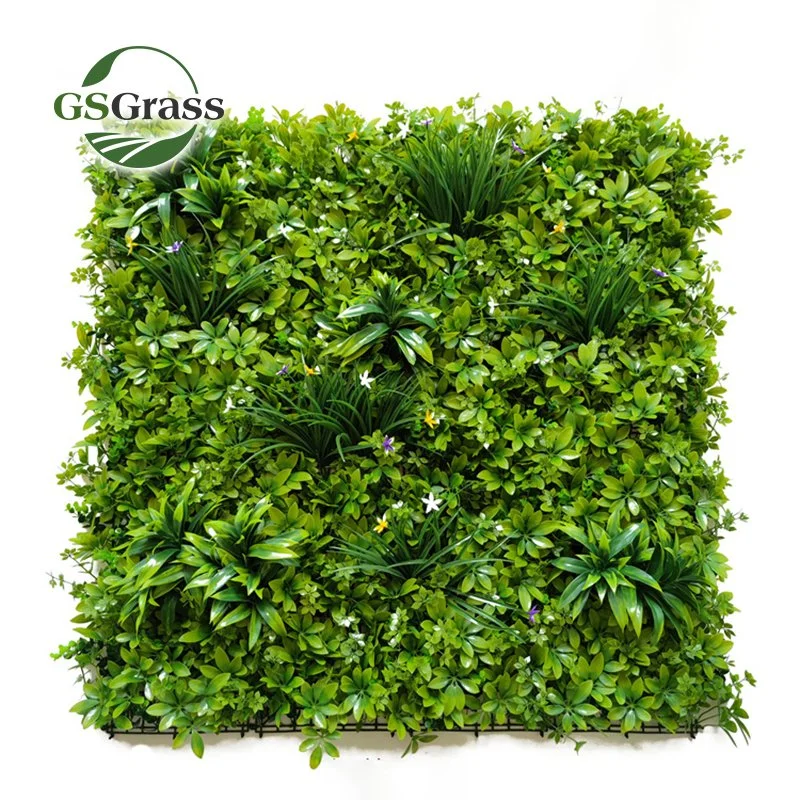 Indoor Backdrop Faux Green Grass Plant Foliage Panel for Restaurant Decoration