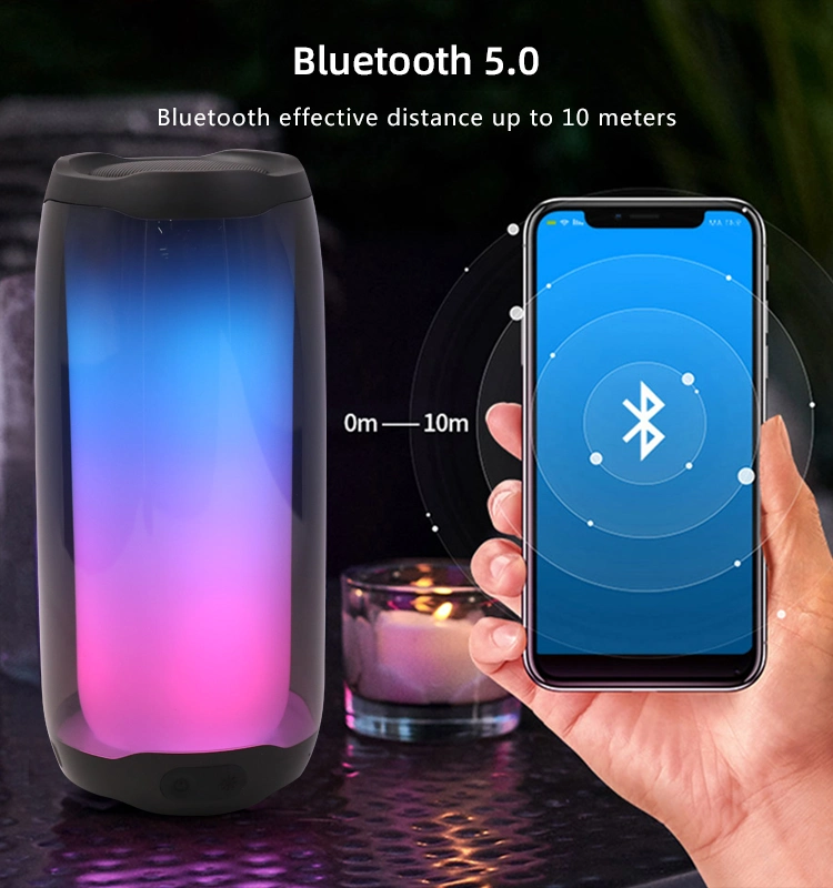 Mini Tragbare LED Beleuchtung Subwoofer Stereo Sound Wireless Bluetooth Lautsprecher