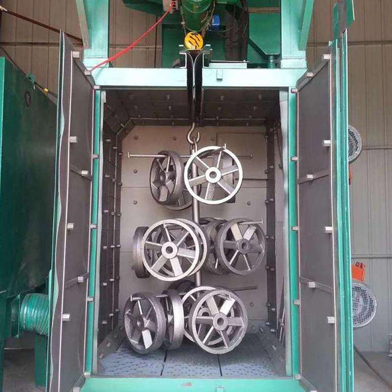 Overhead Hanger Hook Type Gas Cylinders Shot Blasting Cleaning Machine