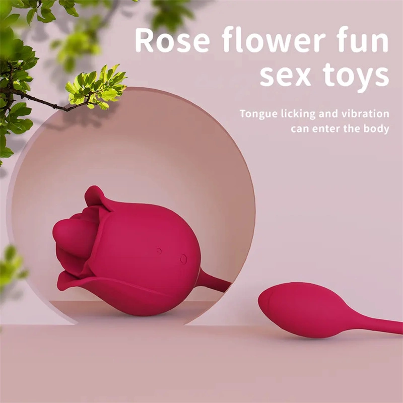 Vibradores de Rosa con clítoris de lengua Stimulator Rose Toy for Women