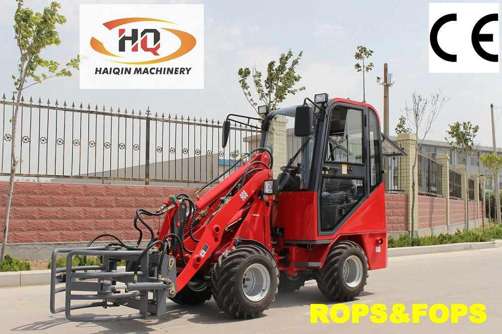 Haiqin Brand Ce Approved 0.8 Ton Mini Loader (HQ908) with Snow Blade