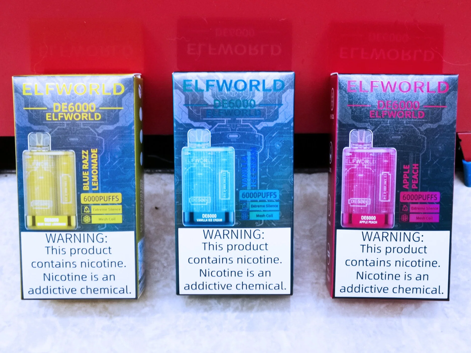 E Cigarette Disposable/Chargeable Vape Zovoo Disposable/Chargeable Vape Elux Legend 3500 Disposable/Chargeable Vape Te6000 Te5000 Puff Vape Elfworld De 6000 Puff 15 Flavor 5%2%0%Nicotin