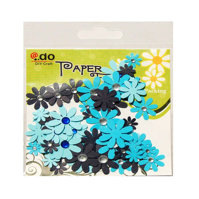 Paper Flower Wih Gems Assorted Bag for Card Making (F2-1-3)