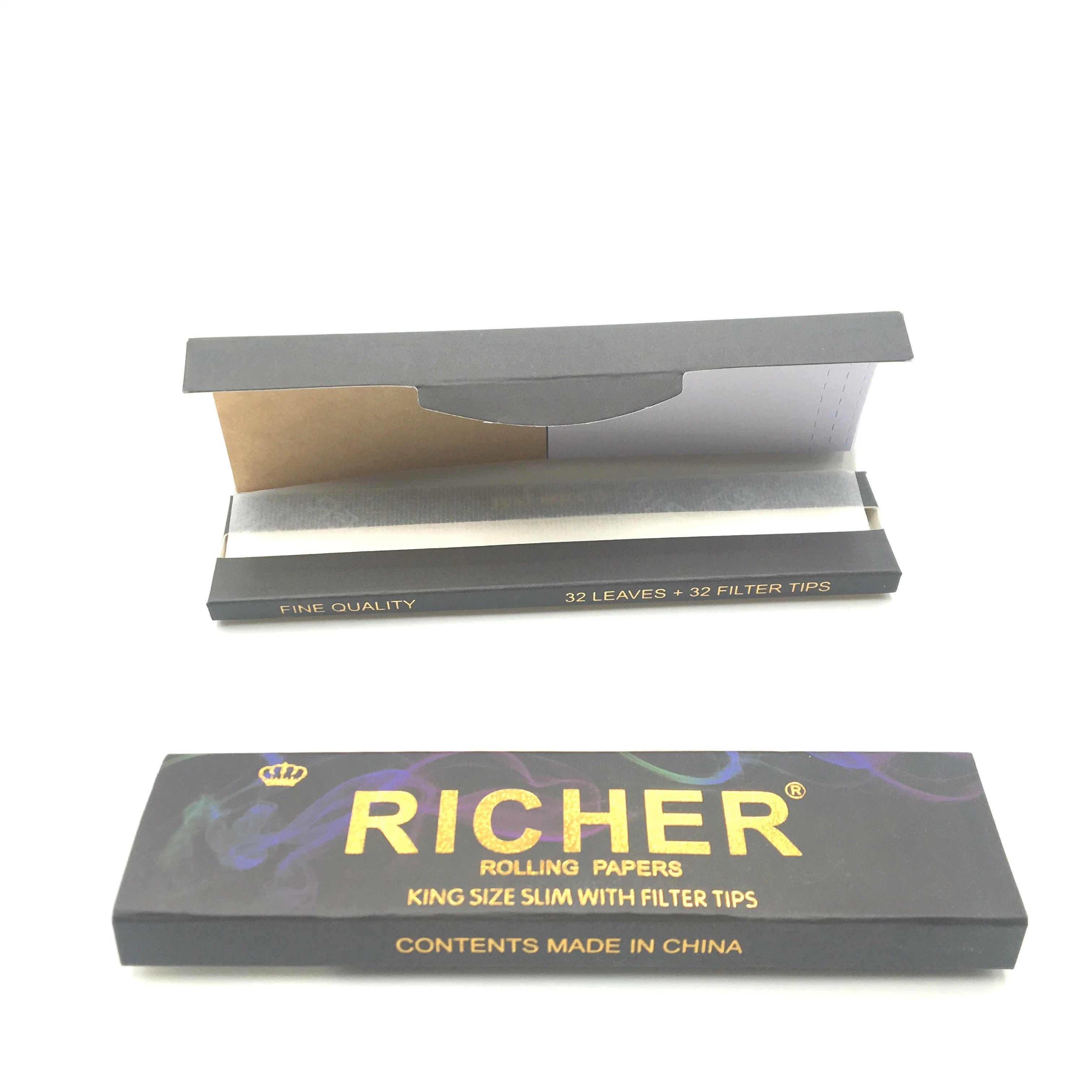 Cigarette Rolling Paper with New Design Gold Foil