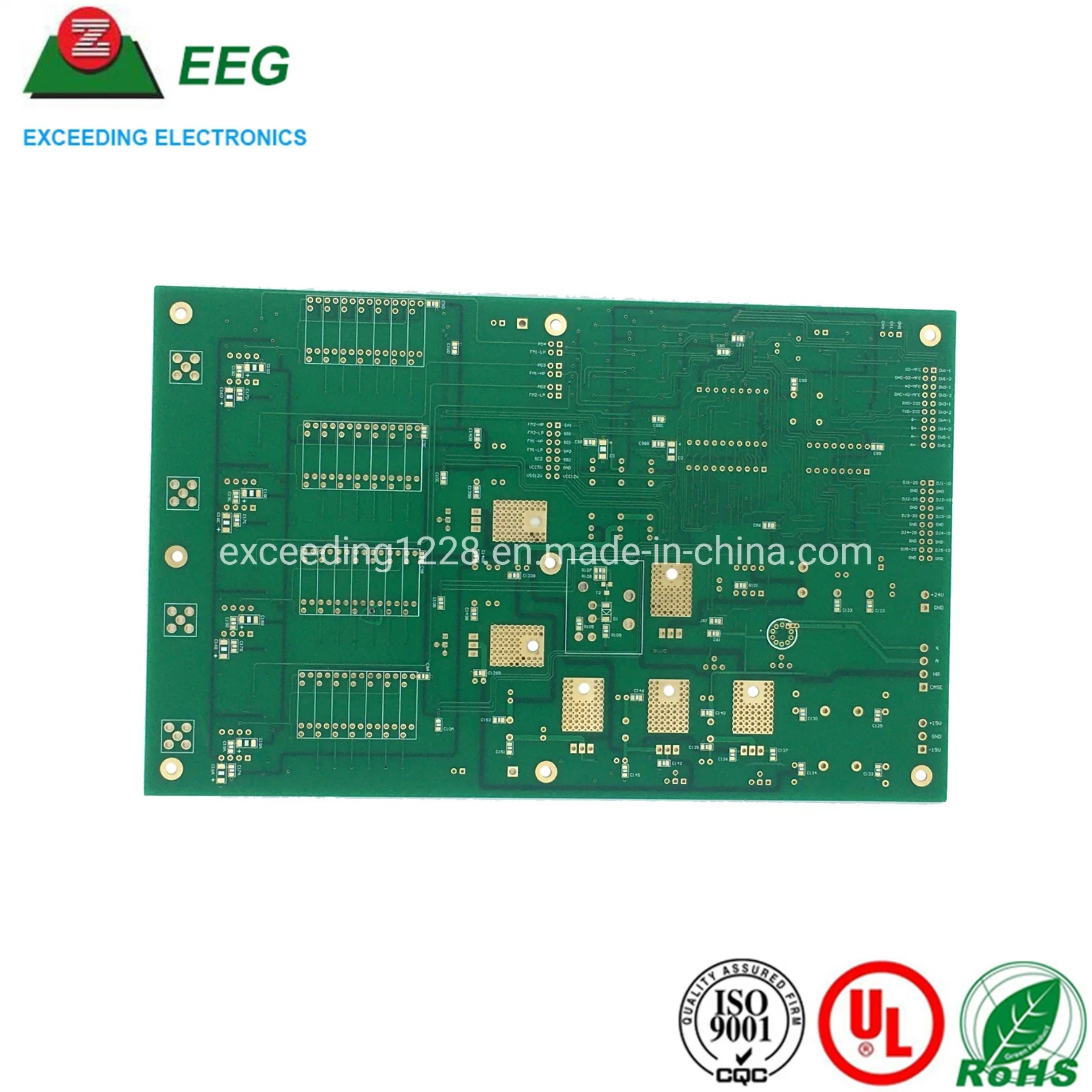 Multilayer Immersion Gold PCB with Green/Blue/Black Solder Mask