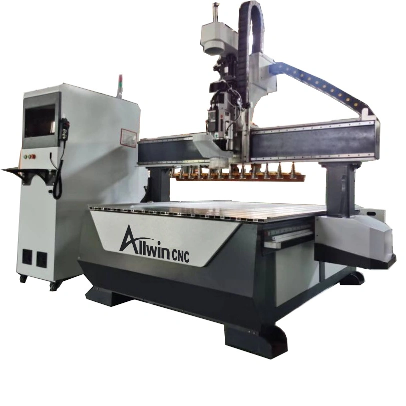 Economical CNC Router with Linear Tool Change Disc Atc Nesting Machine