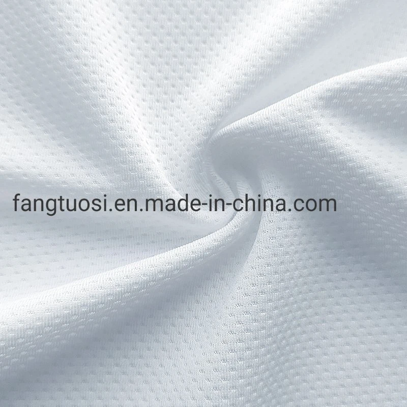 Wholesale/Supplier Solid Color 100% Polyester Stock Lot Mesh Knit Jersey Sport Fabric