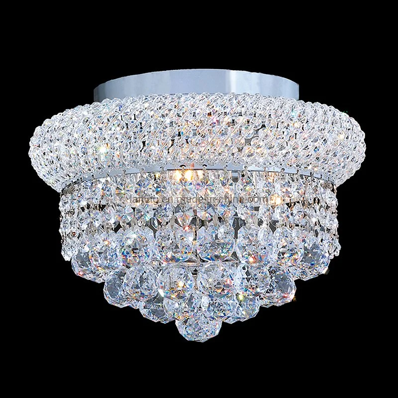Décoration maison Salon conduit lustre en cristal Pendentif de luxe de mariage de la lumière des lampes de plafond Royal