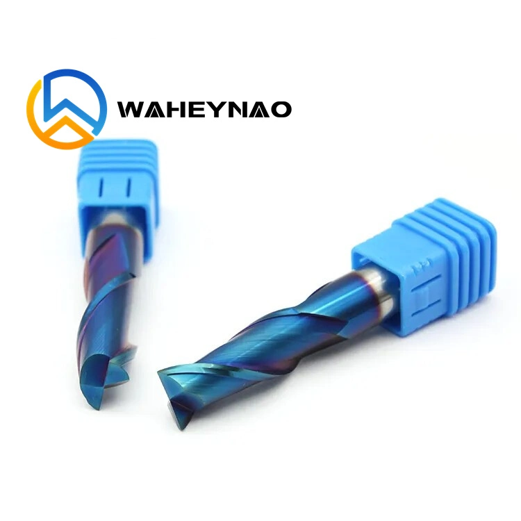 Ferramentas manuais de cortador de máquinas CNC Waheynao Solid Blue Carbide Para fresadora de superfície quadrada Metal HRC45 55 60 70 Bits End Mill