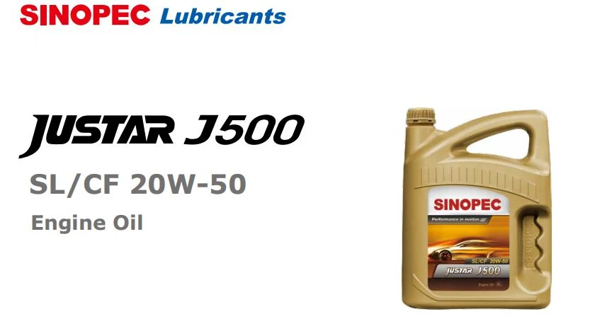 Sinopec Quality Sinopec Justar J500 20W-50 Engine Oil (SL/CF)