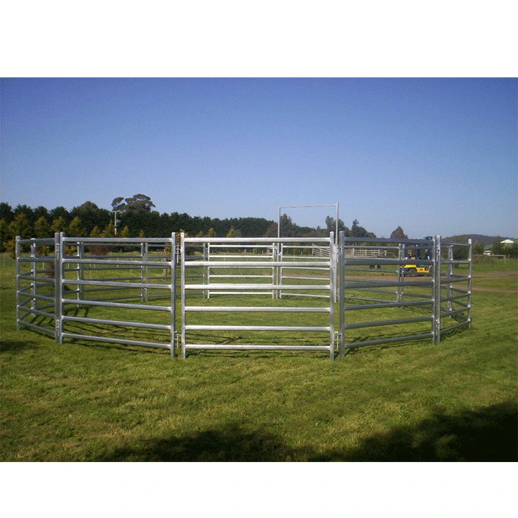 Paneles de valla de seguridad para ganado de acero galvanizado, cabras, caballos, valla de aluminio para ganado, cercas metálicas tubulares para vacas, valla de campo para ganado