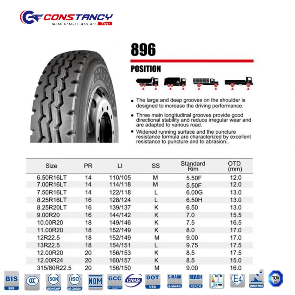 Light Truck Tire for Driving Wheel, Used on Mixed Road 6.50r16