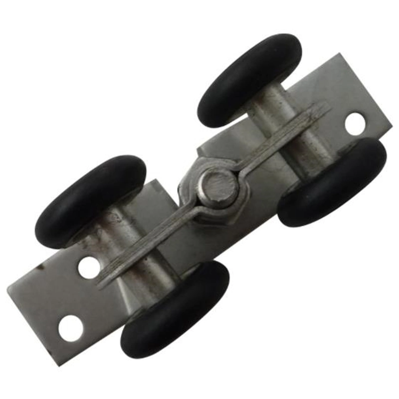 Metal Sliding Track Roller Guide 4 Wheels for Hanging Door Bifold Folding Door