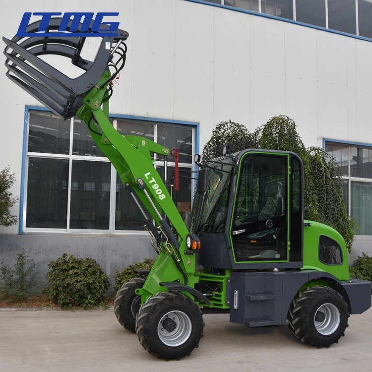 Ltmg Compact Loader Mini Loader 800kg 1ton 1.5ton 2ton Bucket Loaders Wheel Loader with Joystick