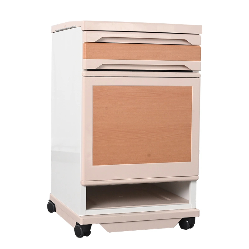 Boa qualidade mobiliário Hospital ABS beira-leito armário armário com Rodízios