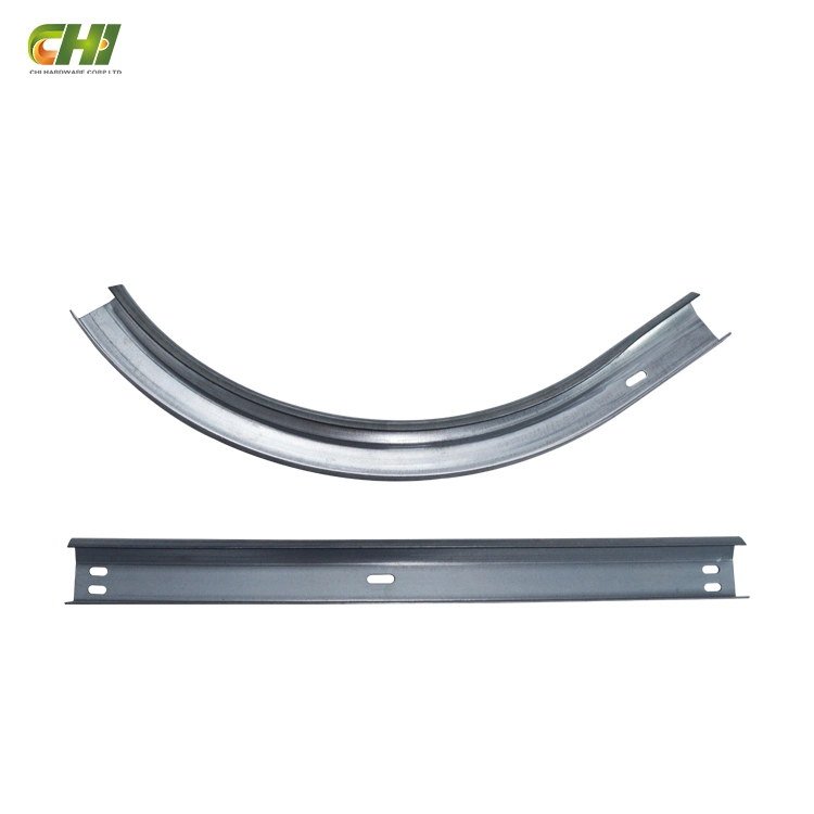 Garage Door Curve Track Flag ABS Low Headroom Sectional Stainless Steel Sliding Panel Track System for Garage Doors