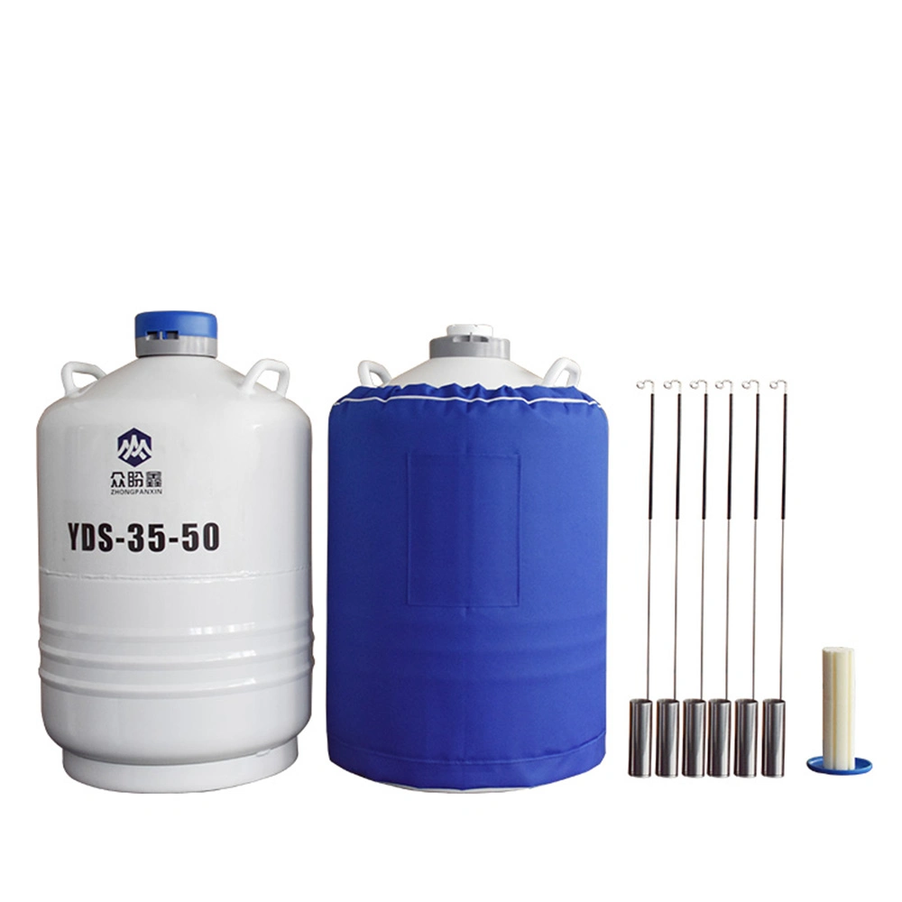 Manufacturer Direct Marketing 35L 50mm Liquid Nitrogen Tank Container Semen Biological Storage