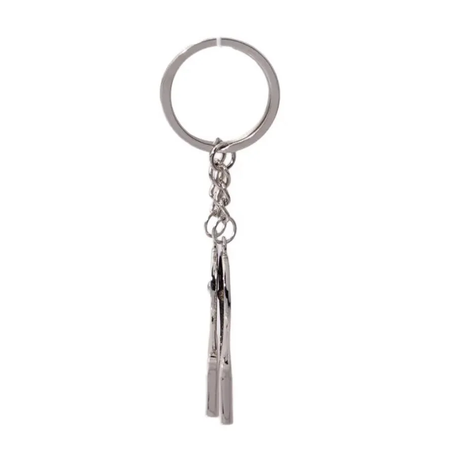 OEM Stainless Steel Tennis Ball Keychain