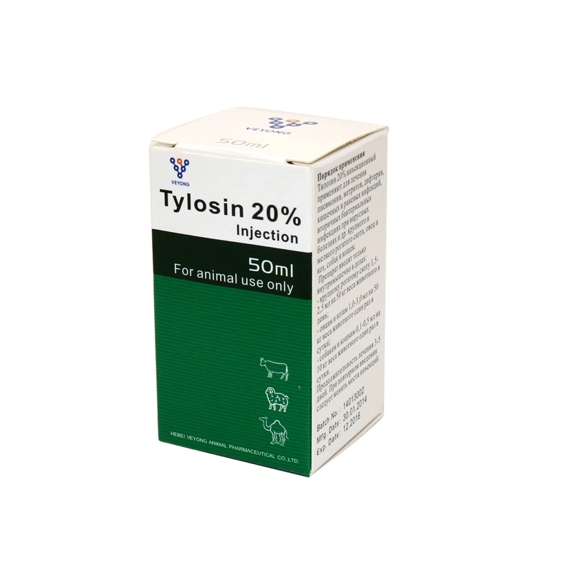 Pharmaceutical Drugs Veterinary Medicine 20% Tylosin Tartrate Injection From China Factories