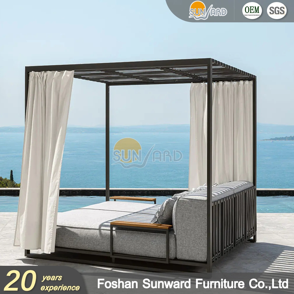 Hot Sale Aluminium Outdoor Patio daybed com Canopy