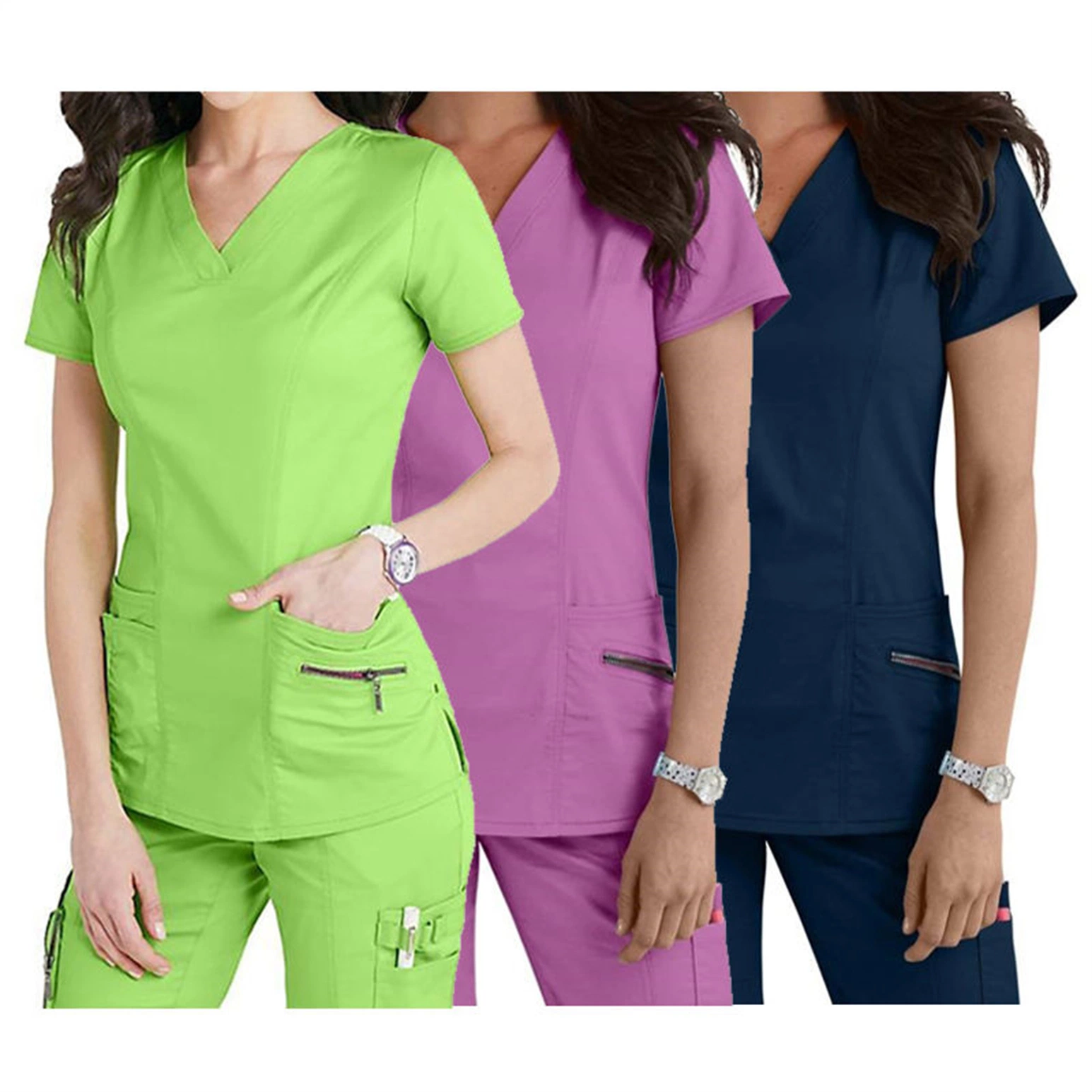 Wholesale/Supplier Custom Logo Skin Care Breathable Spandex Hospital Lab Top Jogger Nursing Medical Scrubs Set