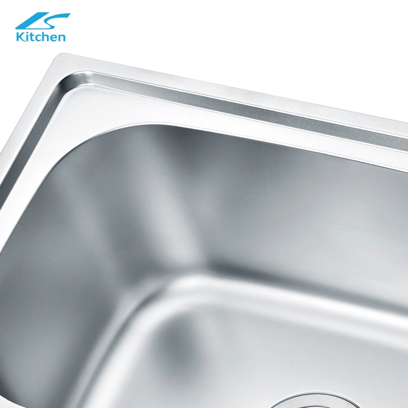 Lavabo de acero inoxidable fregadero de agua de la cocina solo disipador Bowl