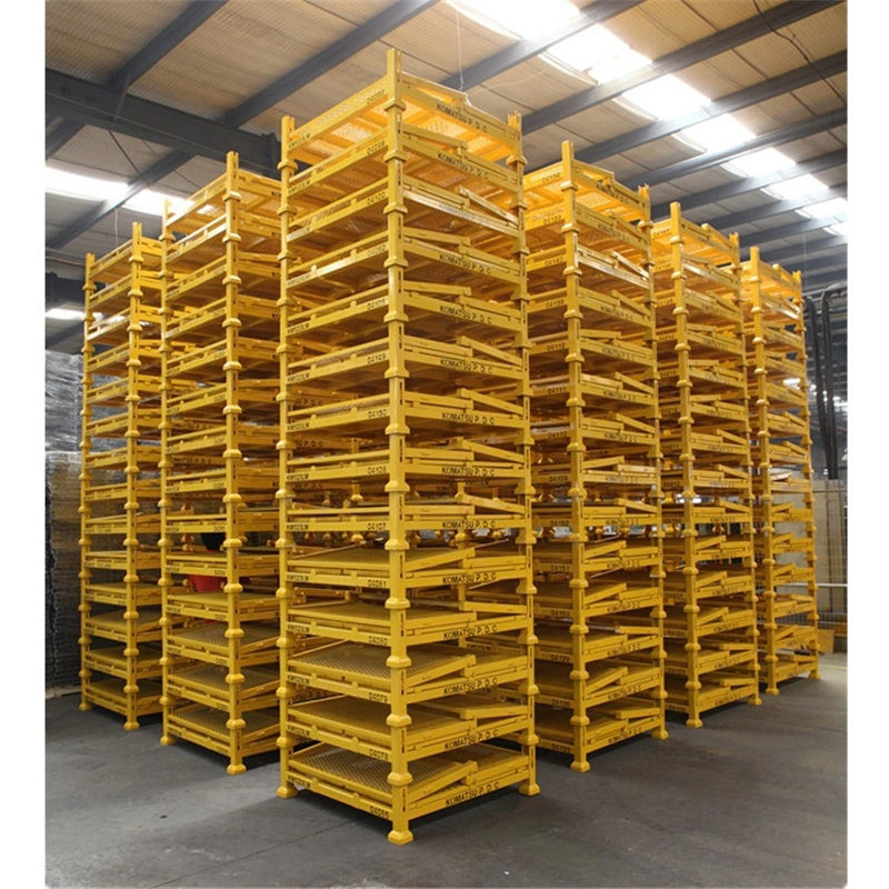 Storage Pallet Rack Metal Wire Mesh Cages Heavy Duty Foldable Pallet Container