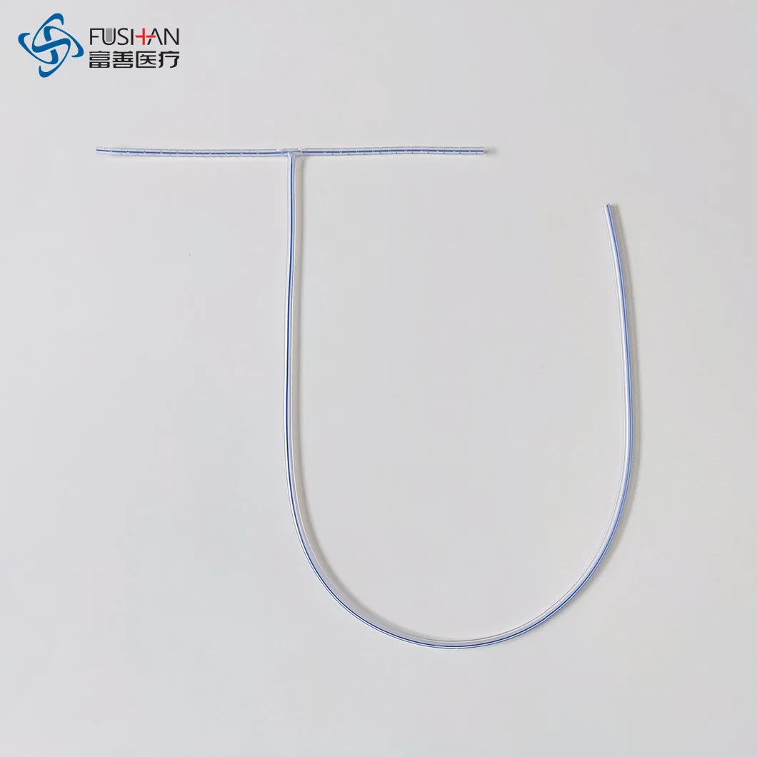 Fushan Transparent Disposable Silicone T-Shaped Perforated Drain Tube All Medical Silicone CE ISO FDA Listing Wound Drainage System Manufacturer (10Fr-14Fr)