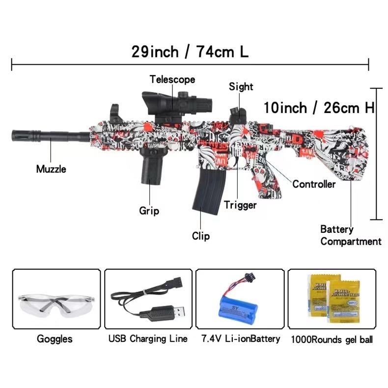 Pistola de bolas de salpicaduras Orbeez pistola de juguete Pistola de Hidrogel M416