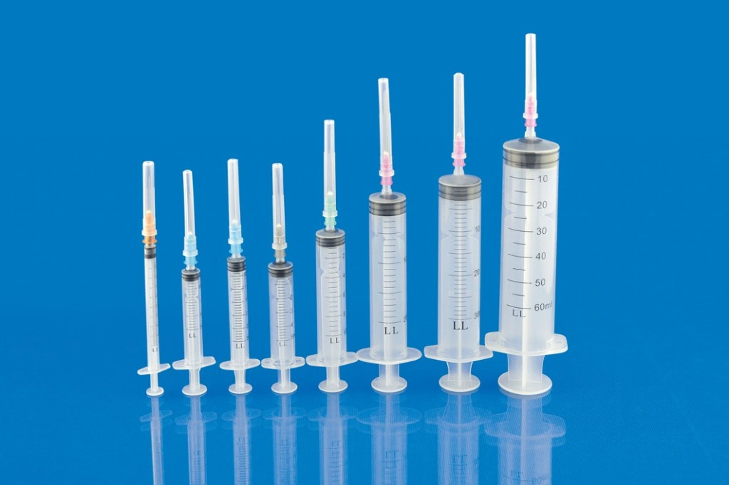 Medical Use 1ml Three Parts Disposable Syringe Luer Slip with or Without Needle with CE, ISO13485