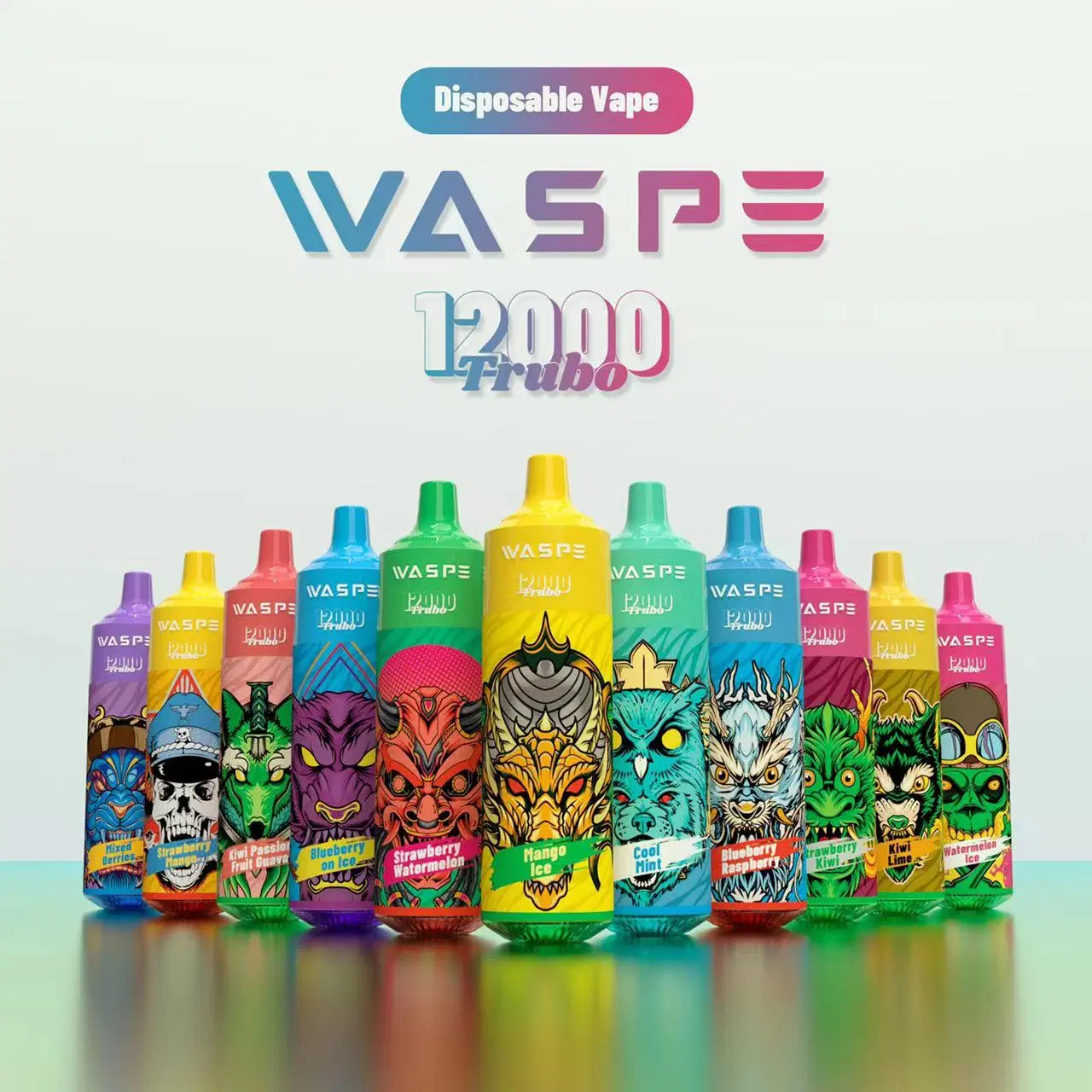 UK Nouveau Prix d'usine 12000 Puff 20ml Waspe Grande Cigarette électronique jetable Vape Stylo jetable