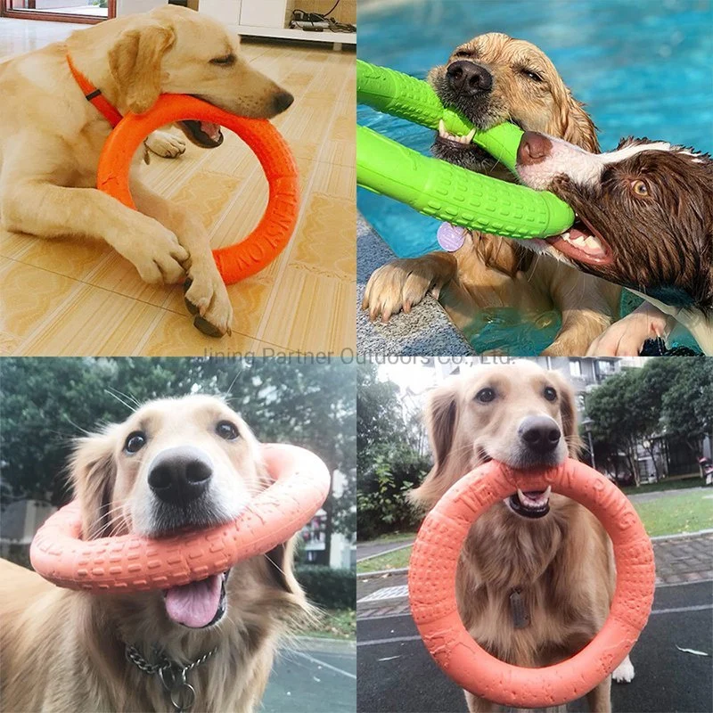 Custom Dog EVA Flying Discs Pet Training Ring Portable Outdoors Dog Toys Pet Flying Ring