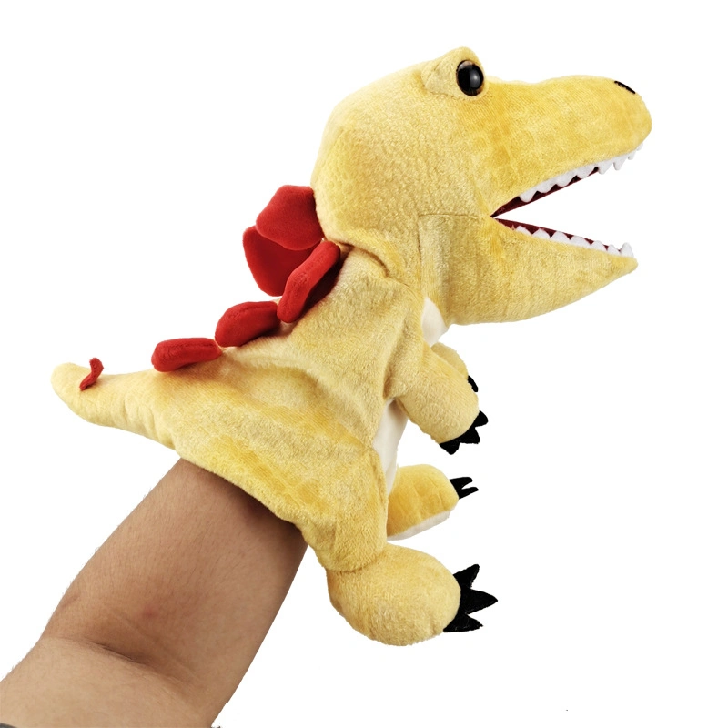 Títere de mano de dinosaurios de juguete de felpa de marionetas de mano personalizado