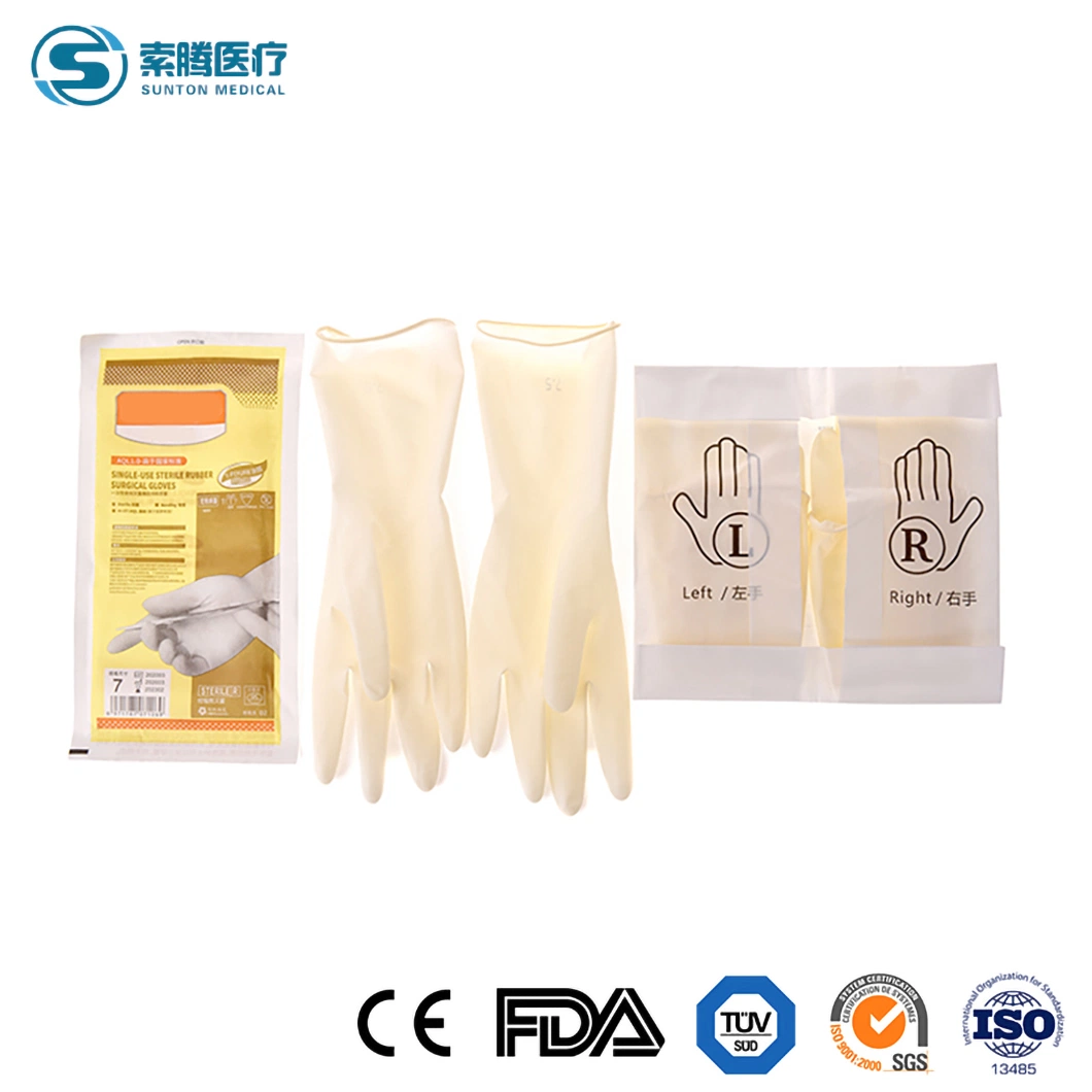 Sunton Nitrile Latex Material Latex Gloves Disposable Surgical Gloves China En388 Safety Standard Sterile Surgical Gloves Manufacturing Cheap Latex Gloves