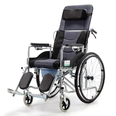 Foldable Manual Aluminum Alloy Frame Wheelchair with Dining Table and Toilet Power Wheelchair