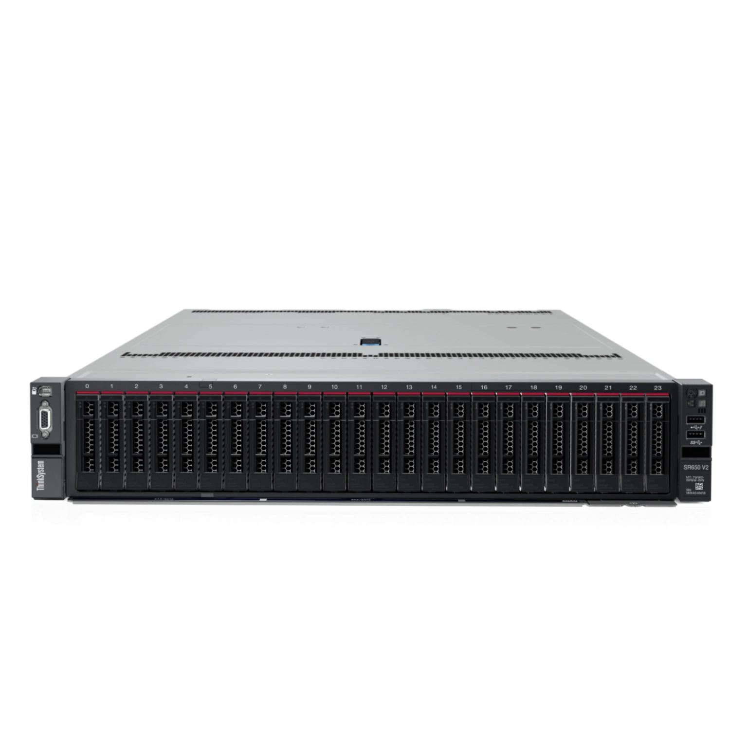 La nueva serie Lenovo Thinksystem SR650 V2 Server rack 2U admite hasta 32 ranuras para memoria DDR4.