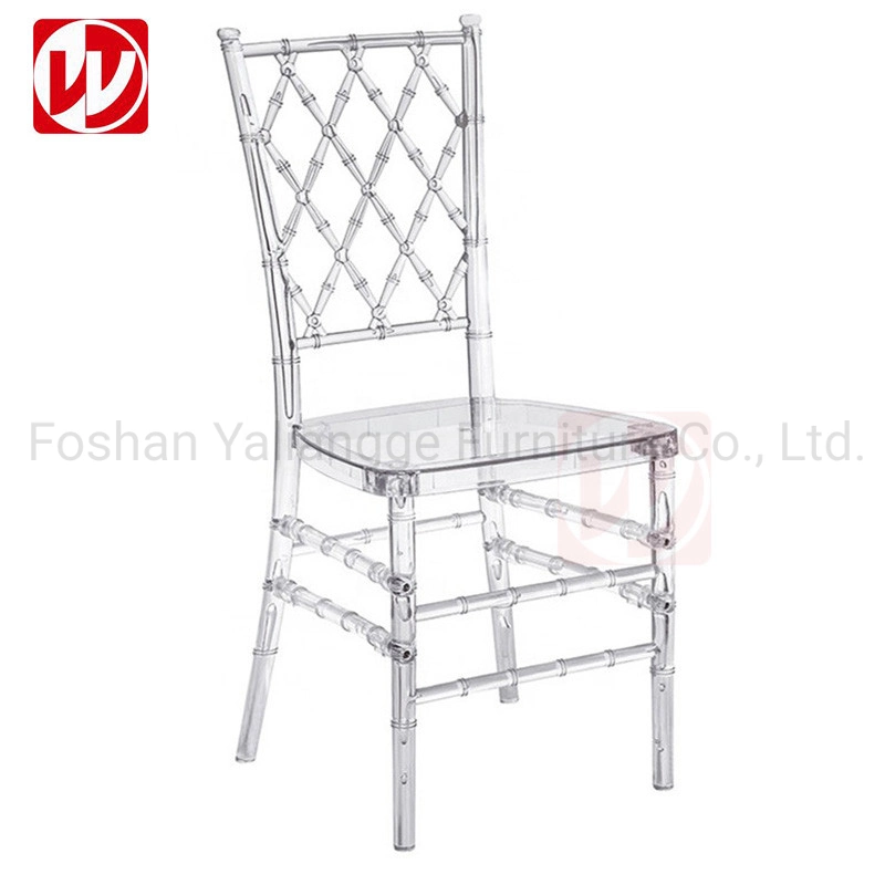 Cheap Hot Selling Folding Plastic Chair Wedding Acrylic Event Chair Clear Crystal Banquet Party Napoleon Resin Chair