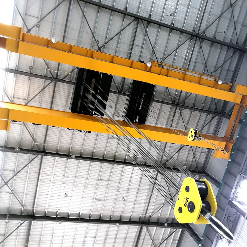 European Standard Electric Hoist Double Girder Bridge Overhead Cranes with Electric Hoist