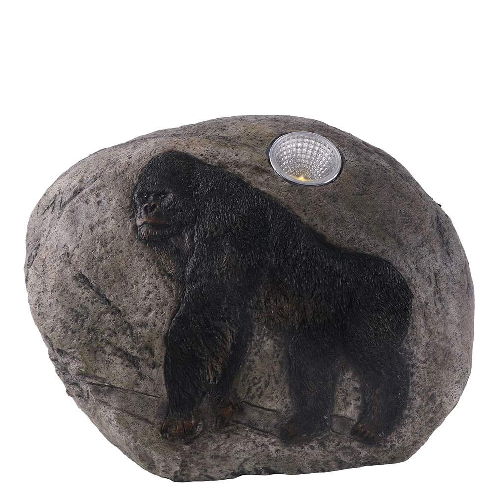 Solar Powered Decorative Fake Rocks with Animal Totem for Garden