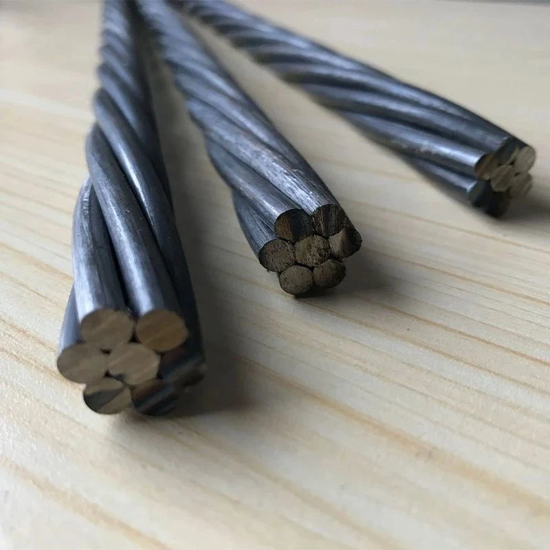 1860MPa High Tensile 7 Wire Galvanized 12.7mm PC Steel Strand Hollow Core Steel Cable Wire Rope PC Strand 6mm Stainless Galvanized PC Steel Wire