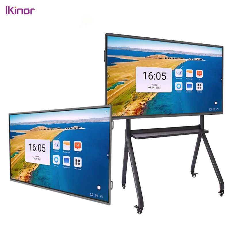 75 86 Inch 4K Android and Windows OS Interactive Flat Panel Display Monitor Interactive TV Touch Screen