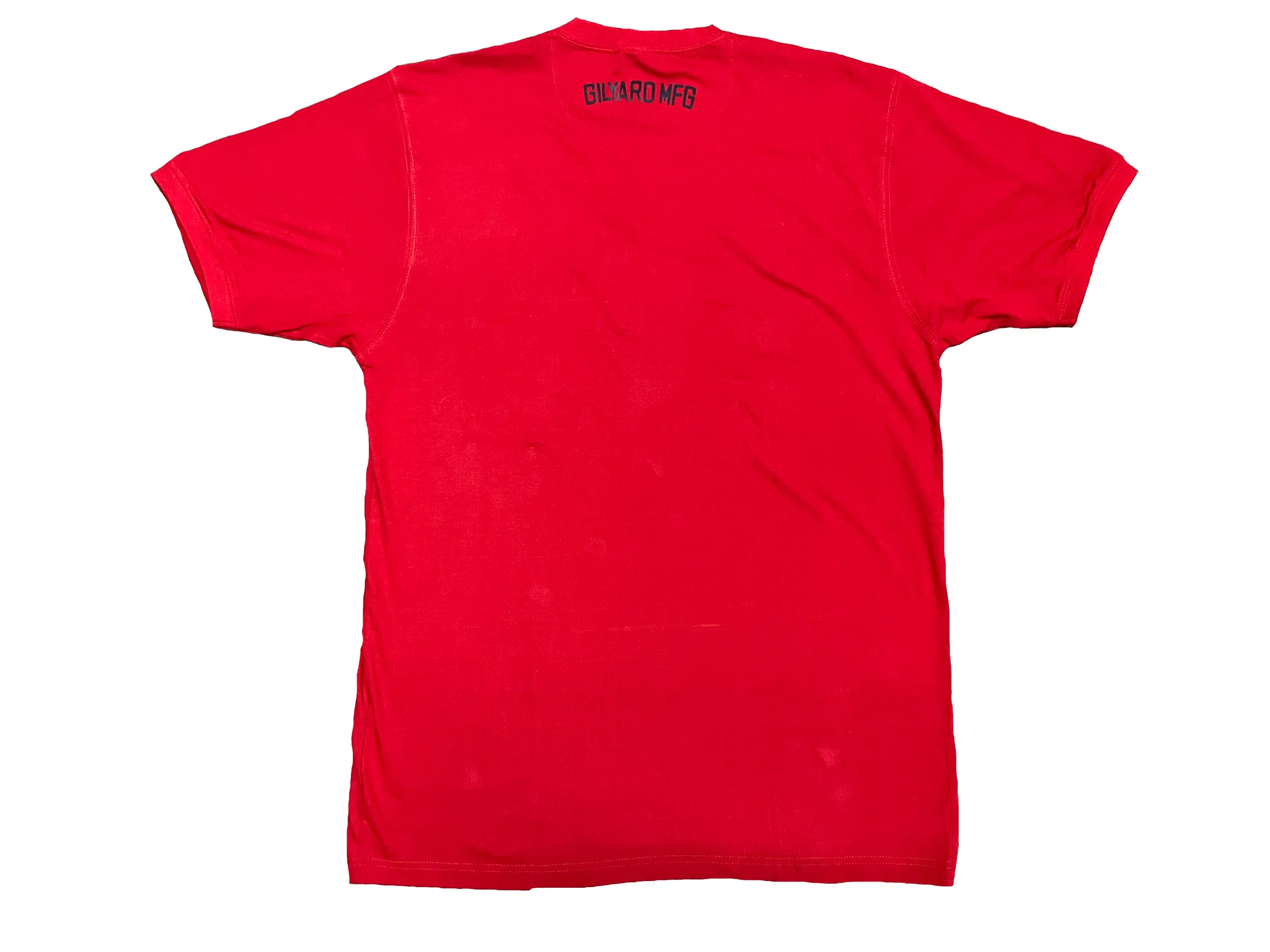 Customized Advertising Red T Shirt with Flocking Printing Logo