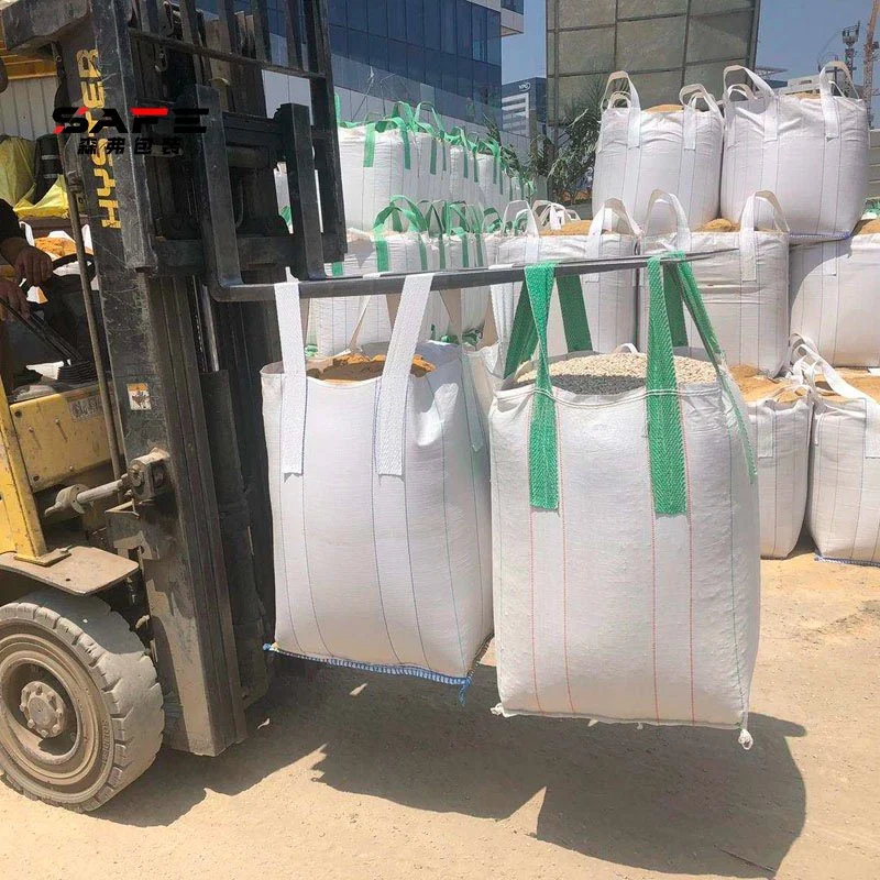 100*100*110 Four-Sling Bottom Bag with Inner Film Ton Bag Industrial Chemical Cement Jumbo FIBC Bag