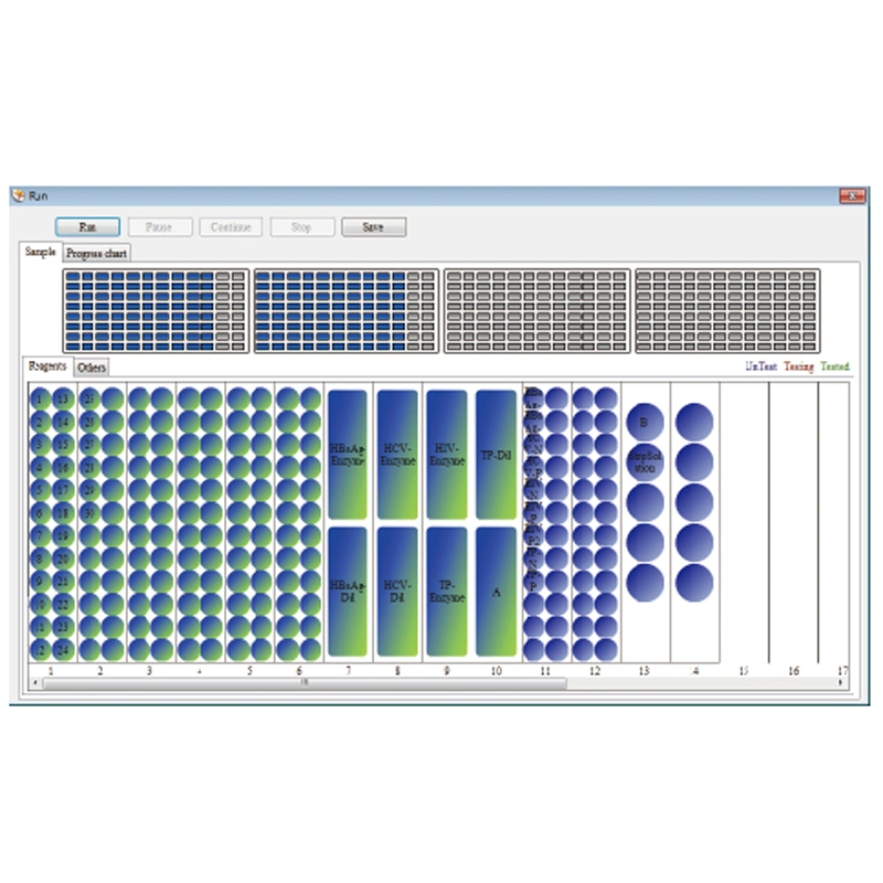 Biobase 80 positions des échantillons 8 portoirs réactifs spéciaux auto Elisa Processeur