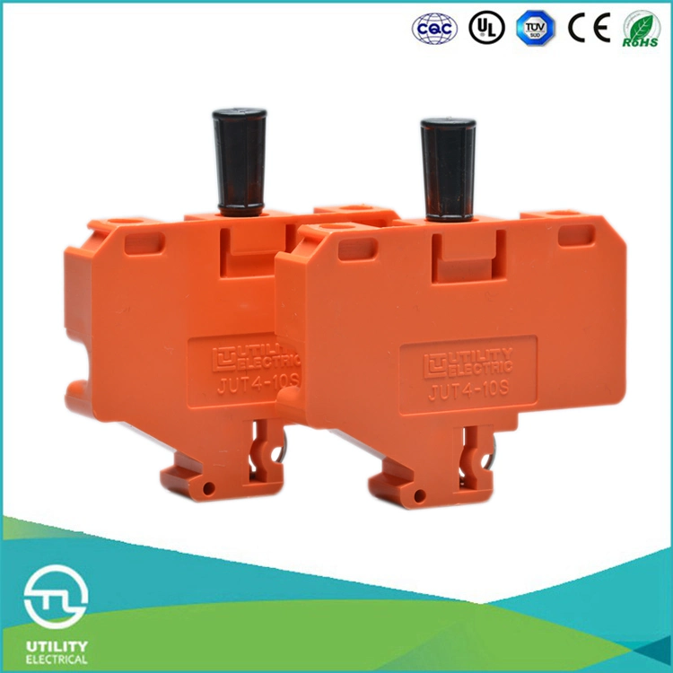 Utl Orange Colour Electrical Cable Connecting Test Terminal Block