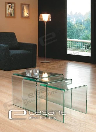 Modern Nest Glass Side Table Living Room Furniture