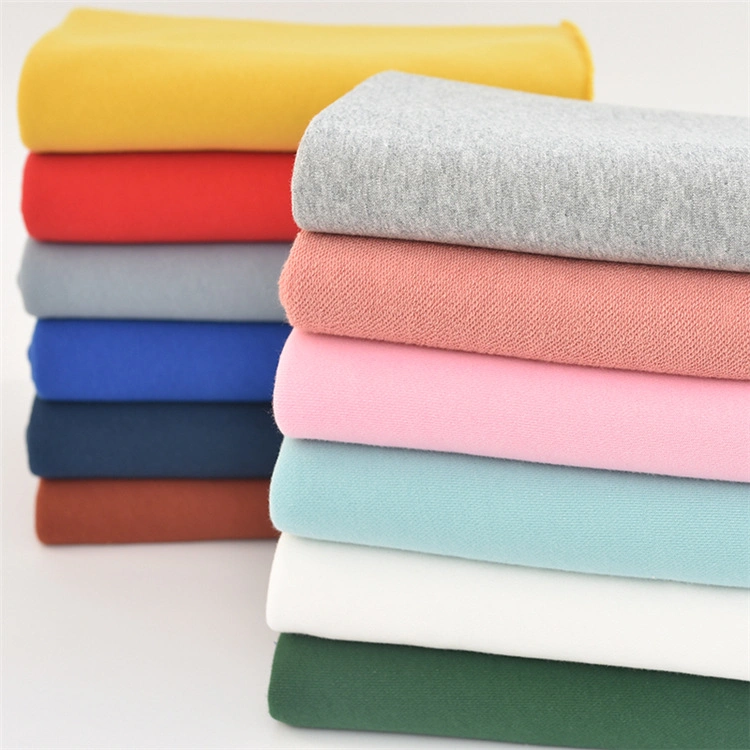 97% Polyester 3% Spandex Stretch High Quality Custom Colors Thick French Terry Fabric for Sweatshirt